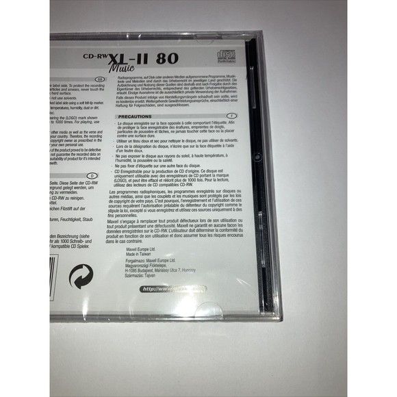 Maxell CD-RW 80 XL-II BRANDED DIGITAL Audio Music Rewritable 80Min IN Jewel Case - Picture 10 of 12